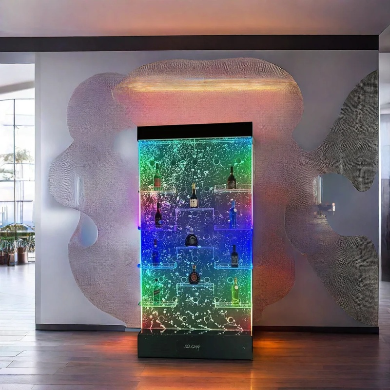 Home Bar Lounge - custom.Modern Bubble Wall LED Display Bar