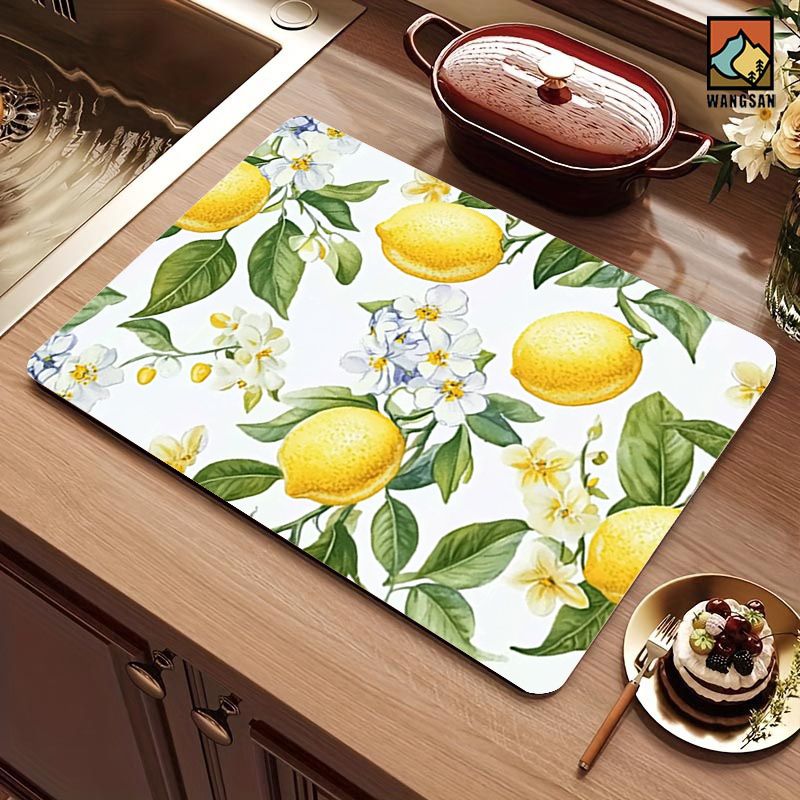 VIKAMA Fresh Lemon Flower Prin - đánh giá và giá Bar Mat Rubber
