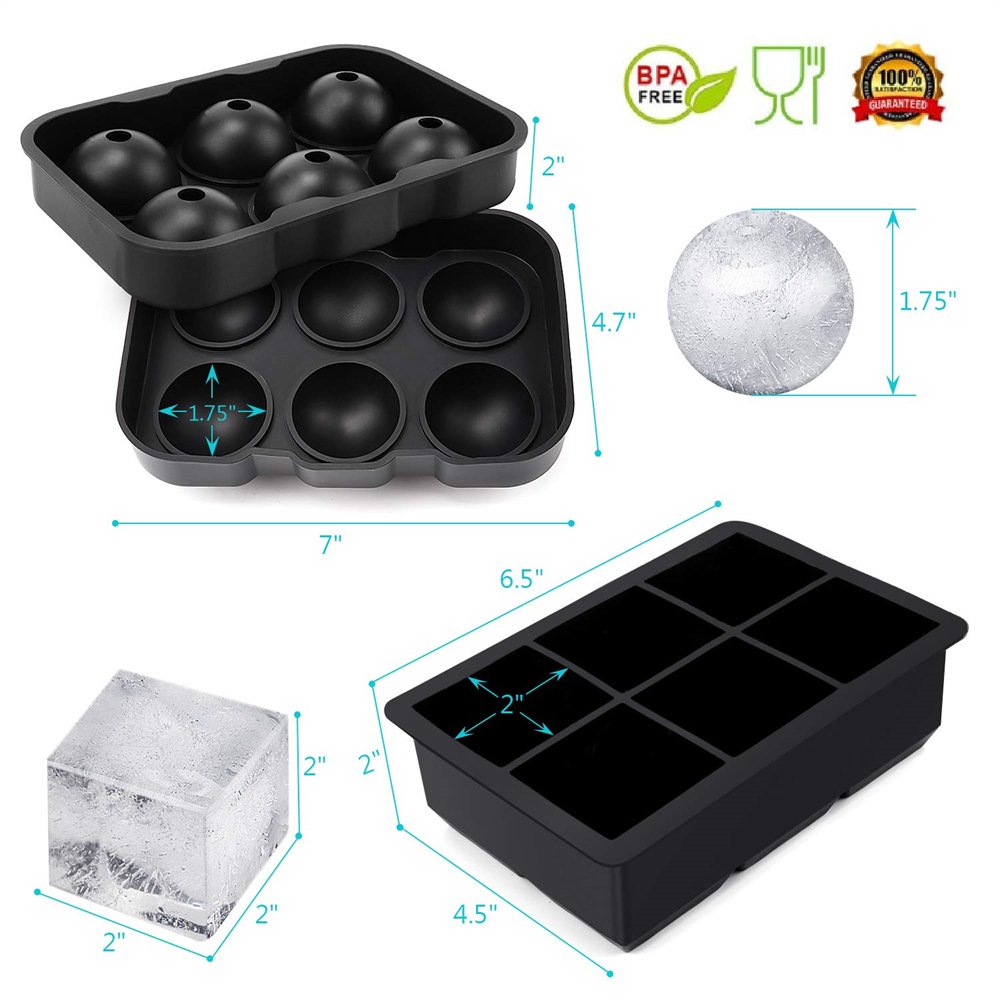 4/6 Grid Big Ball Square Ice C - đánh giá và giá Ice Mold Sphere