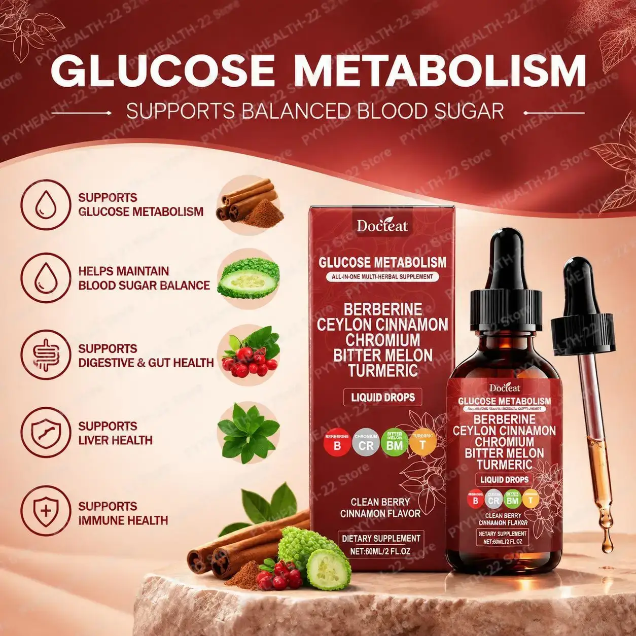Glucose Metabolism Drops,Healt - đánh giá và giá Bitters Bottle Set